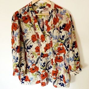Banana Republic Heritage Silk Floral Blouse